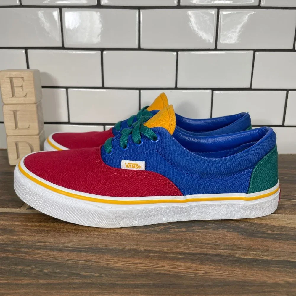 VANS Era Youth Boy's Size 6 Shoes Multicolor Primary Block Skater Sneakers